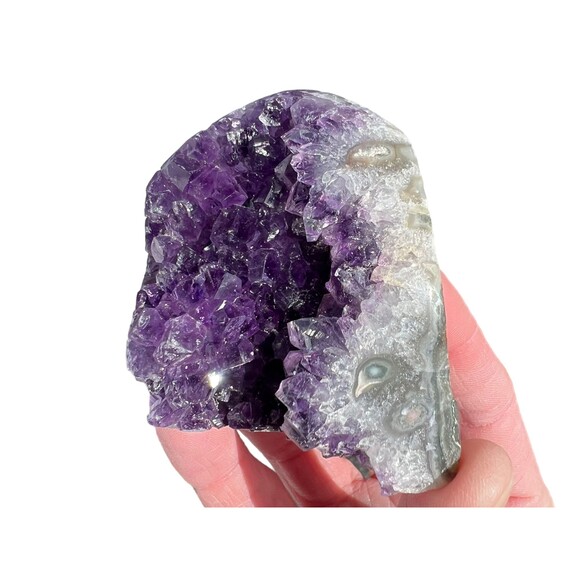 Uruguayan Amethyst Geode, Bright Purple Crystal Cluster, February Birthstone #3 - Picture 3 of 10